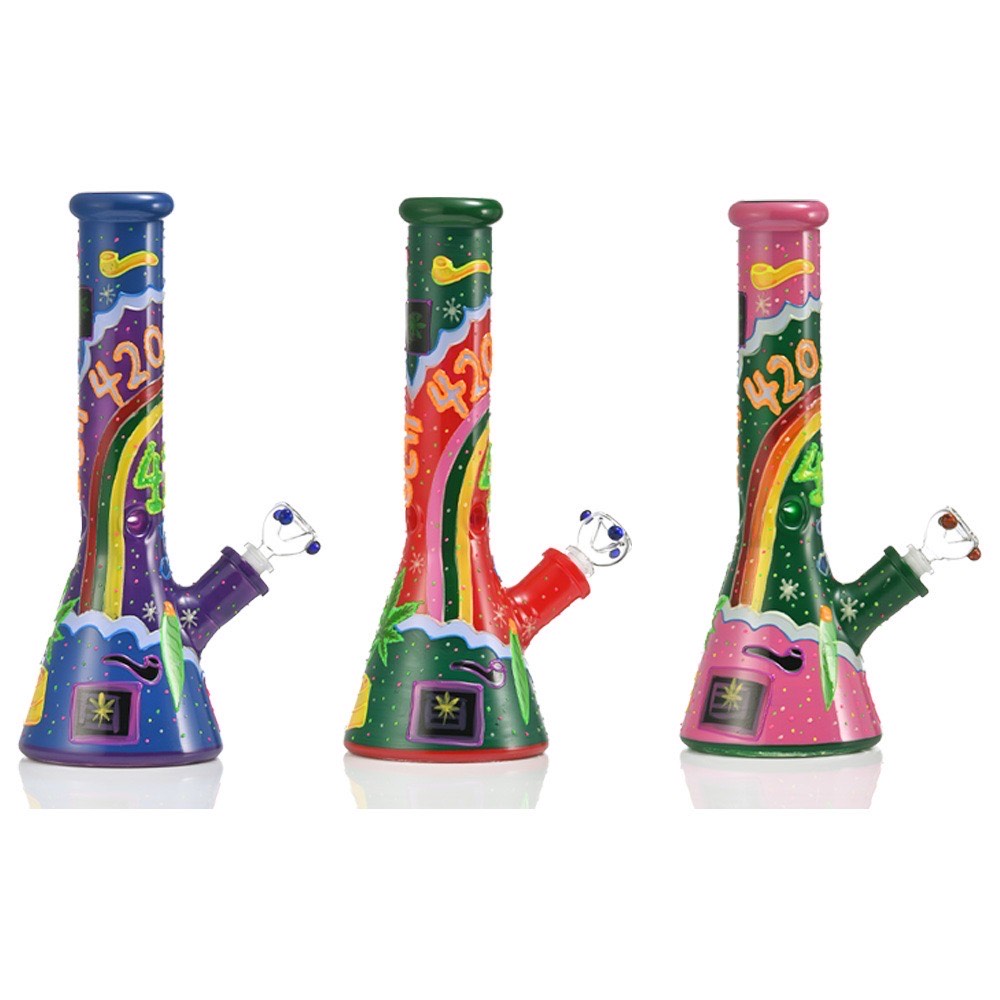 XJ68 Cosmic Blaze Waterpipe 14"