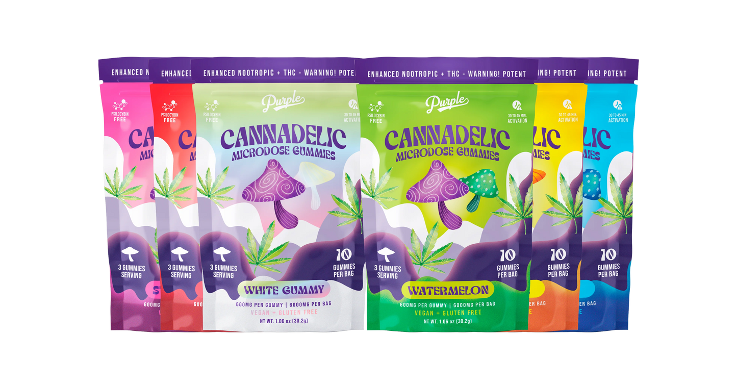 Purple Cannadelic Microdose Gummies Per pc