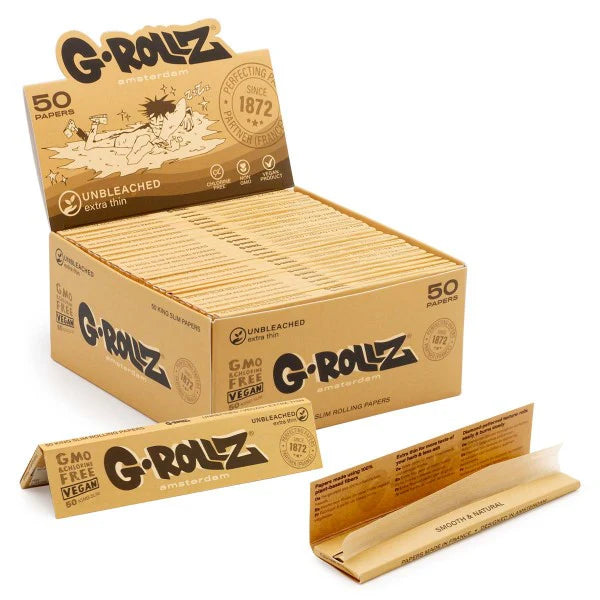 G-Rollz Unbleached Extra Thin 50 KS Papers 50pk