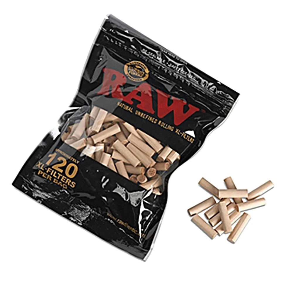 Raw Black XL Filter Tips Bag 120ct