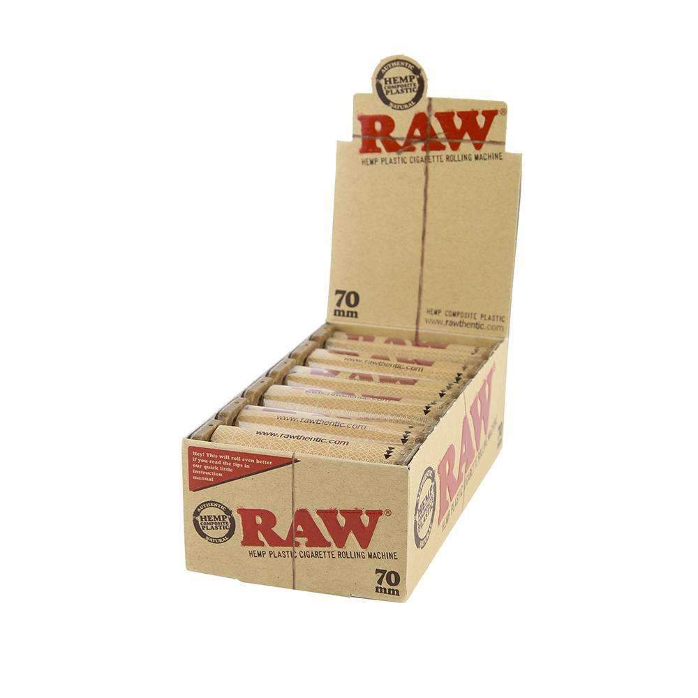 Raw 70mm Hemp Plastic Adjustable Rolling Machine 12ct