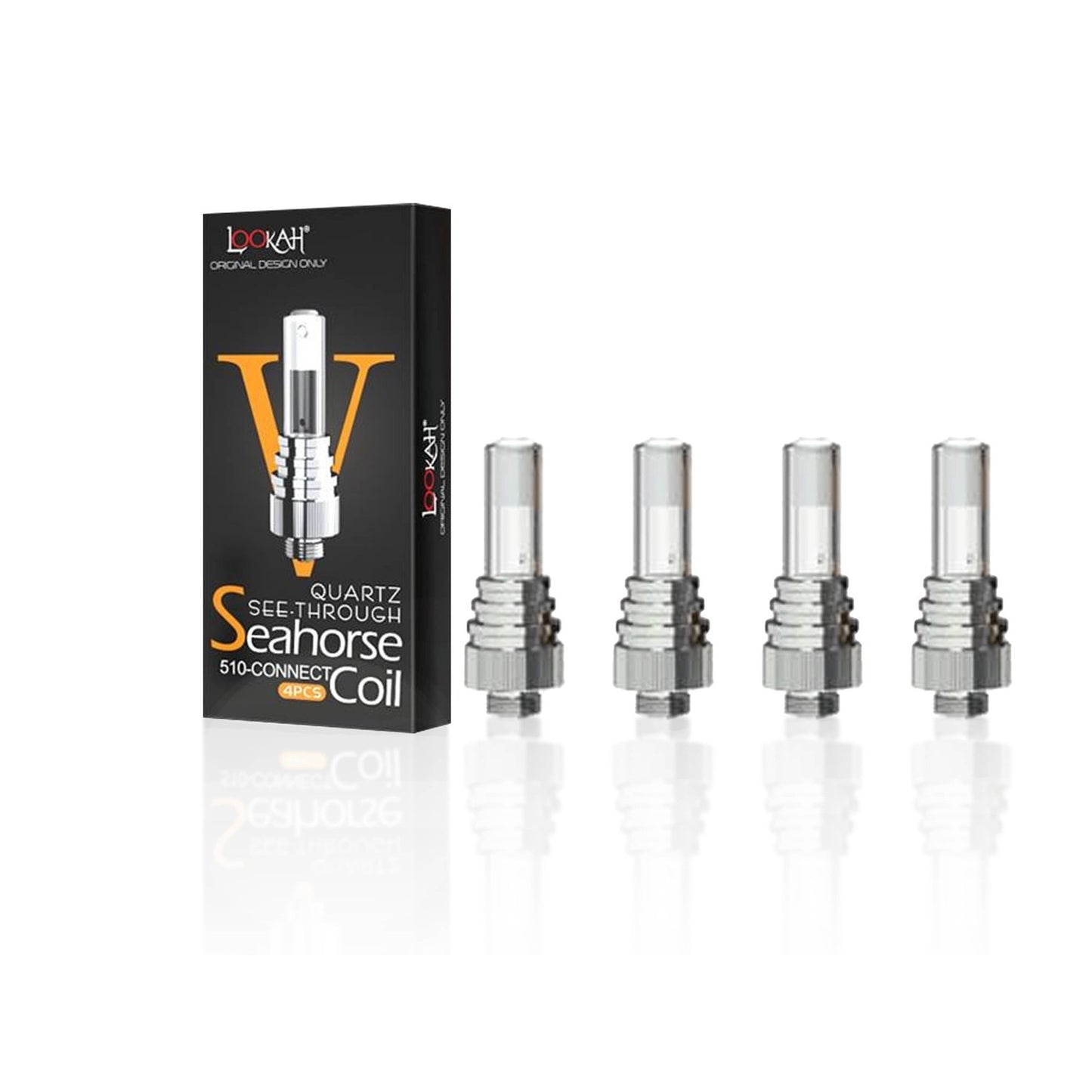 Lookah Seahorse Quartz V See through Coil V 4ct
