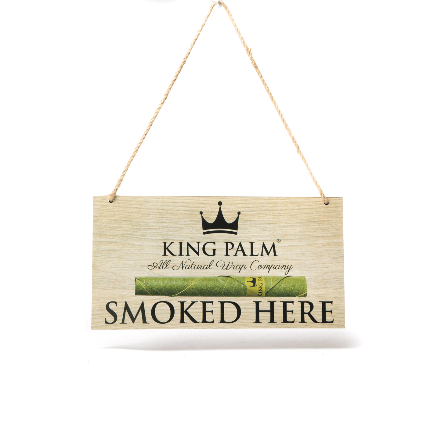 King Palm Smoked Here Wooden Sign