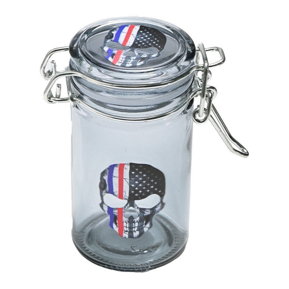 SW3022 Colored Glass Sealed Jars 6ct