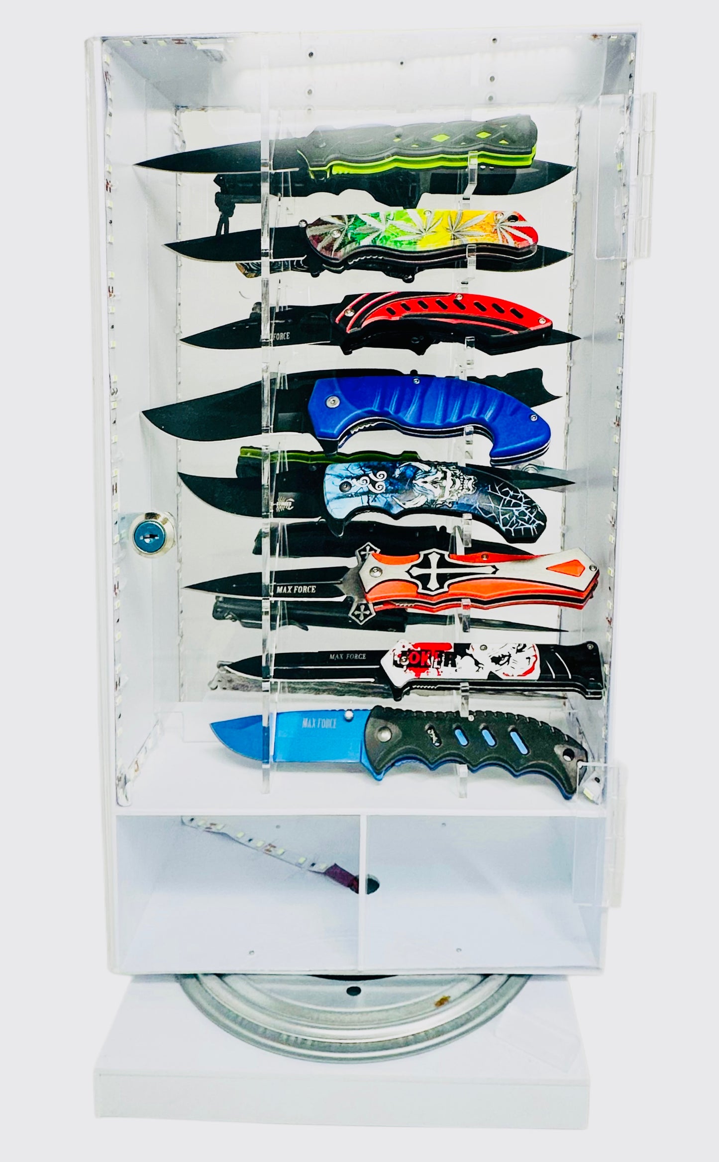 Knife Display 2 Sided With LED
