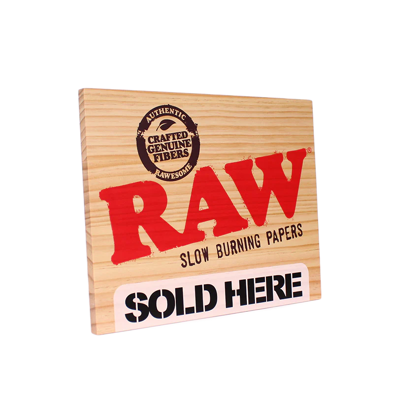 Raw Sold Here Wooden Sign