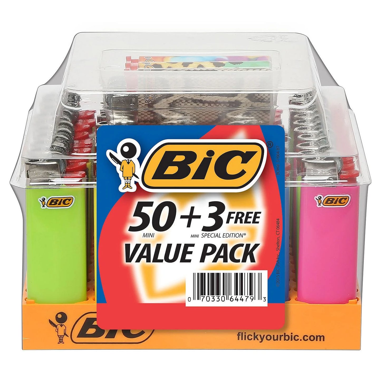 Bic mini lighter 50ct+3