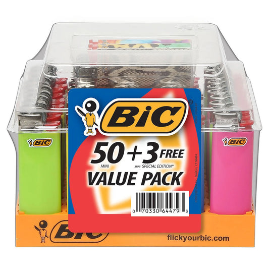 Bic mini lighter 50ct+3