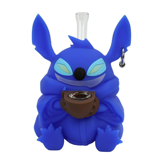 SL5049 Silicone Blue Man Waterpipe 4"