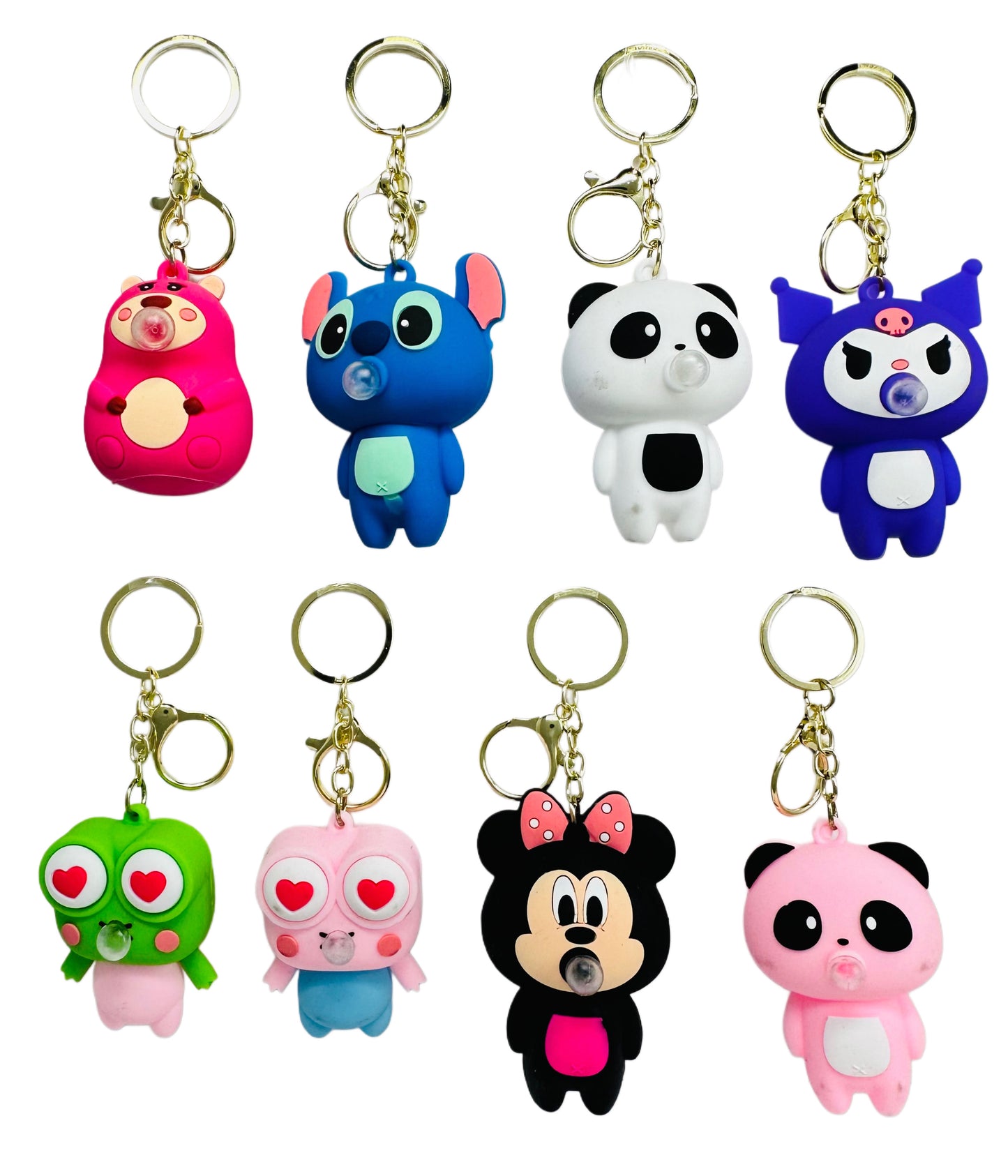 Bubblegum Cartoon Character Keychains