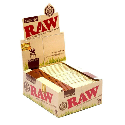 RAW Organic Hemp Rolling Paper Kingsize Slim 50pk