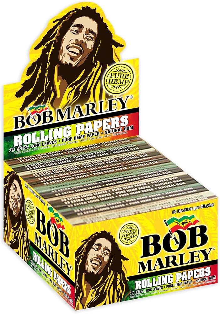 Bob Marley Rolling Paper Rasta Pure Hemp Kingsize 50ct