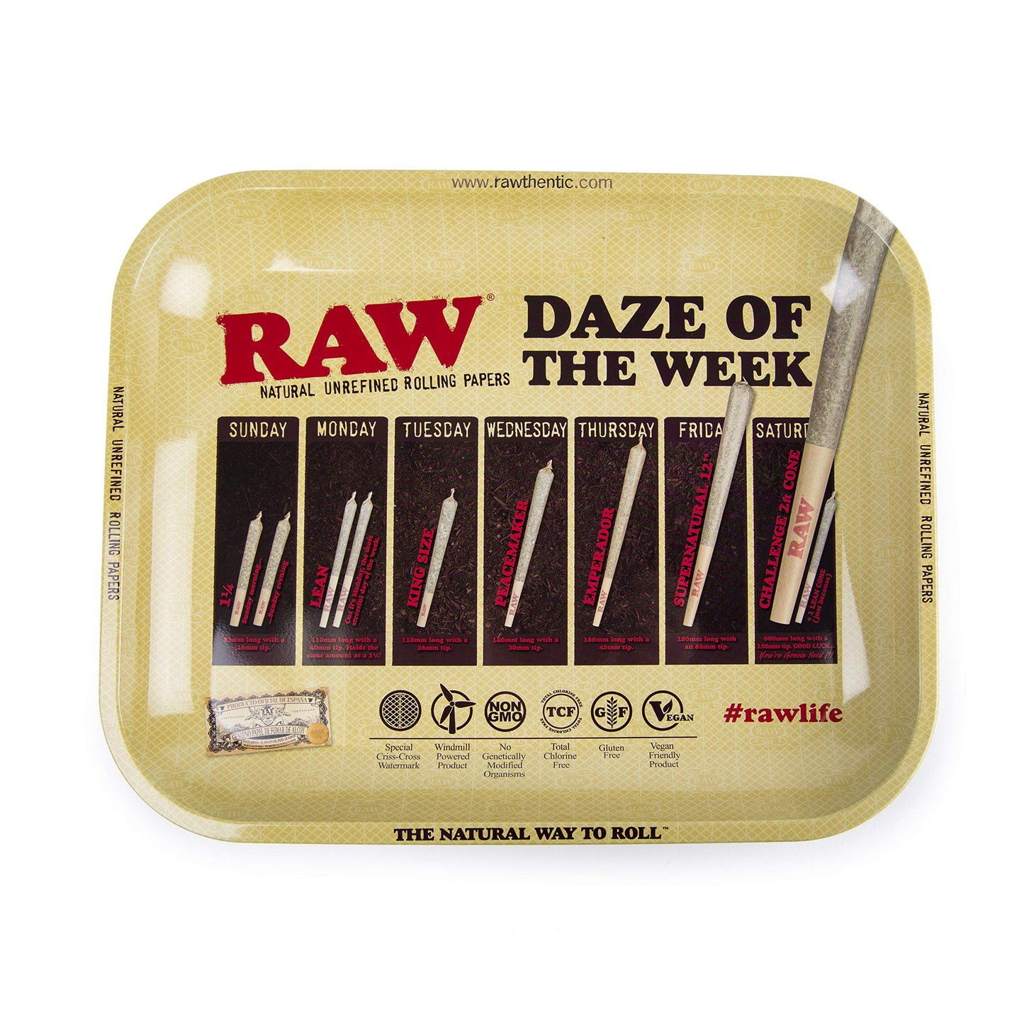 Raw Metal Rolling Tray Large | All Designs