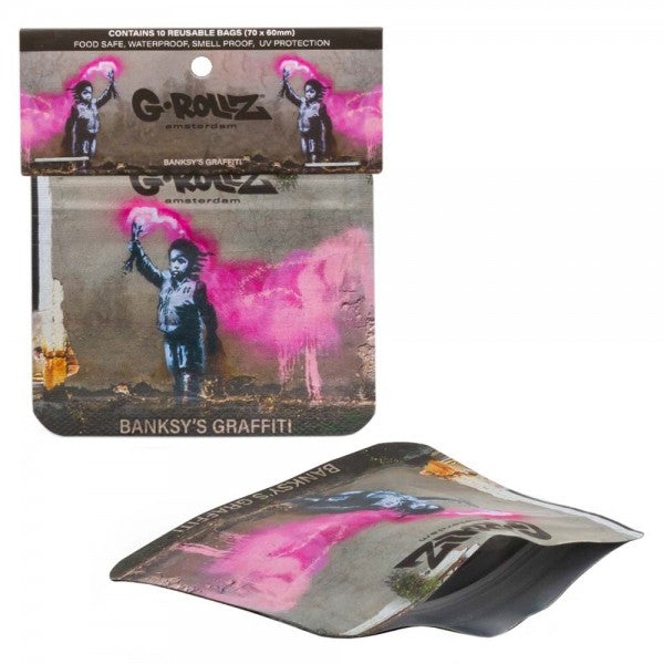 G-Rollz Smellproof Bags 70x60mm 25pk Display Per pc