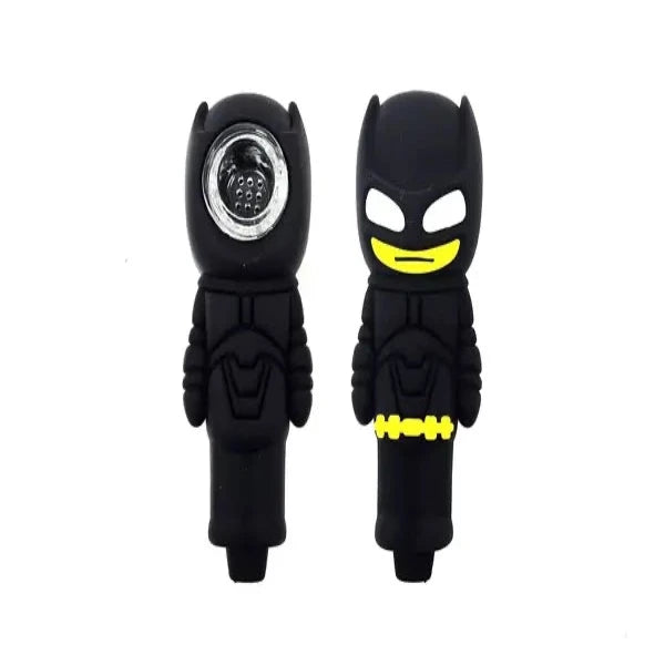 SL5023 Black Hero Silicone Handpipe 4.5"