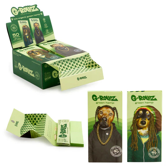 G-Rollz Bio Organic Extra Thin 50ct KS Papers+Tips & Tray 16pk