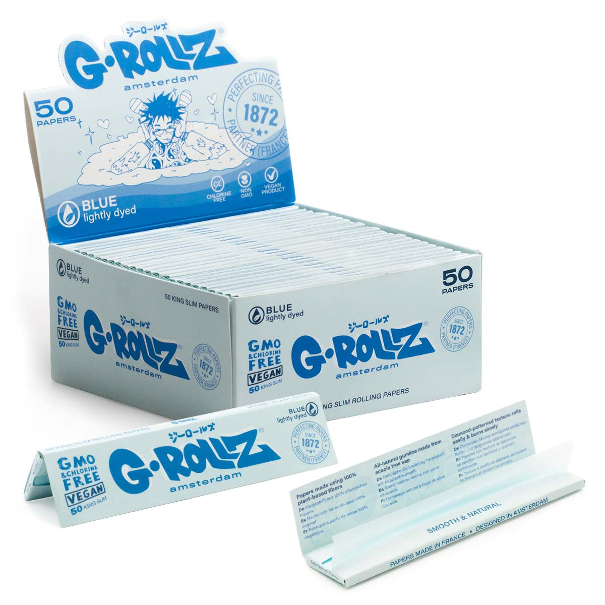 G-Rollz Lightly Dyed Blue 50 KS Papers 50pk