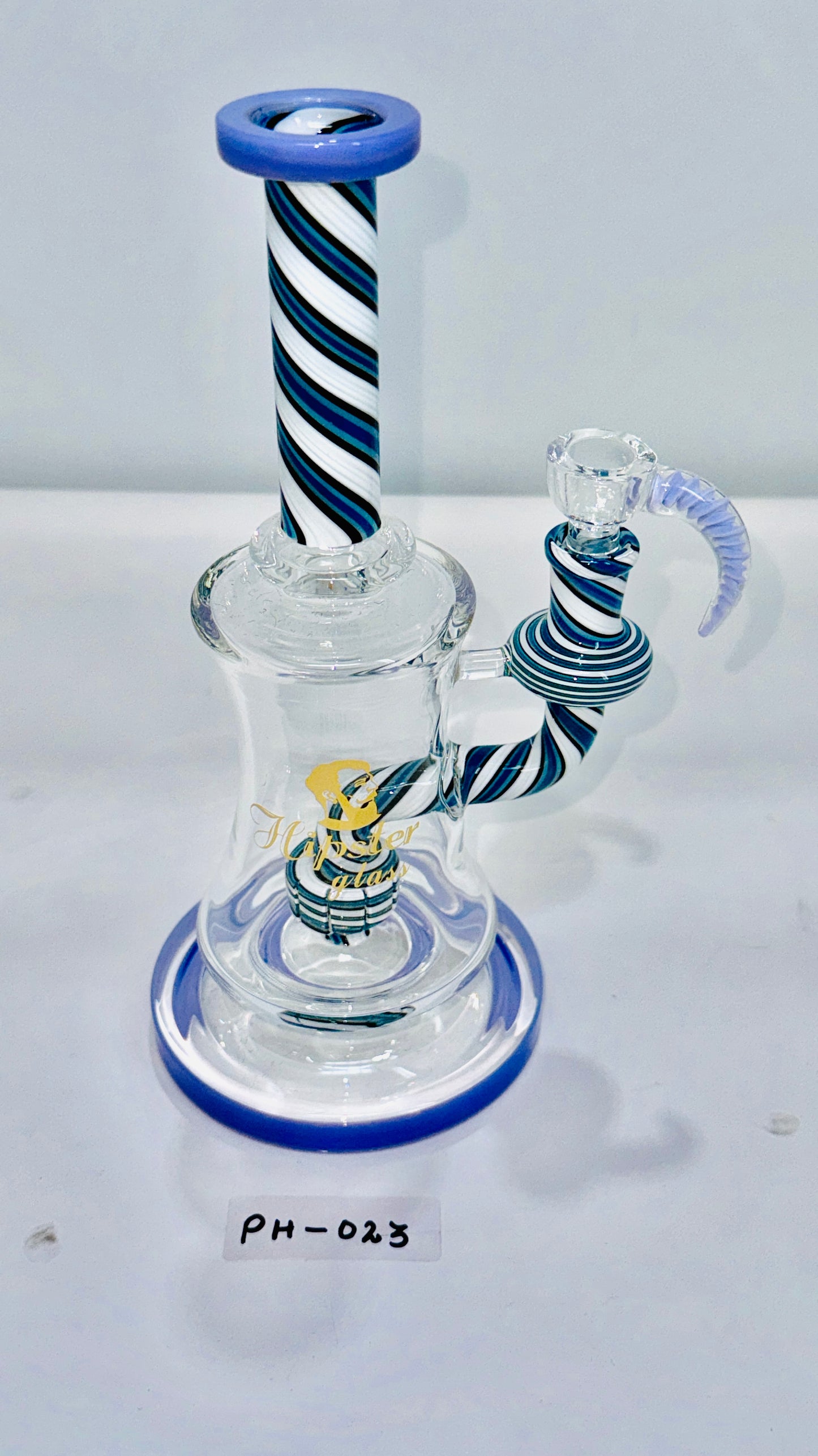 PH023 USA Color Striped Waterpipe 10"