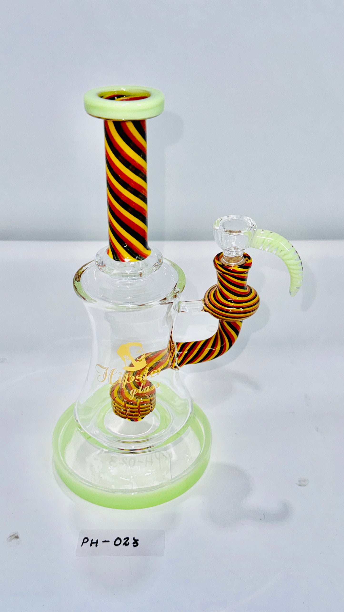 PH023 USA Color Striped Waterpipe 10"