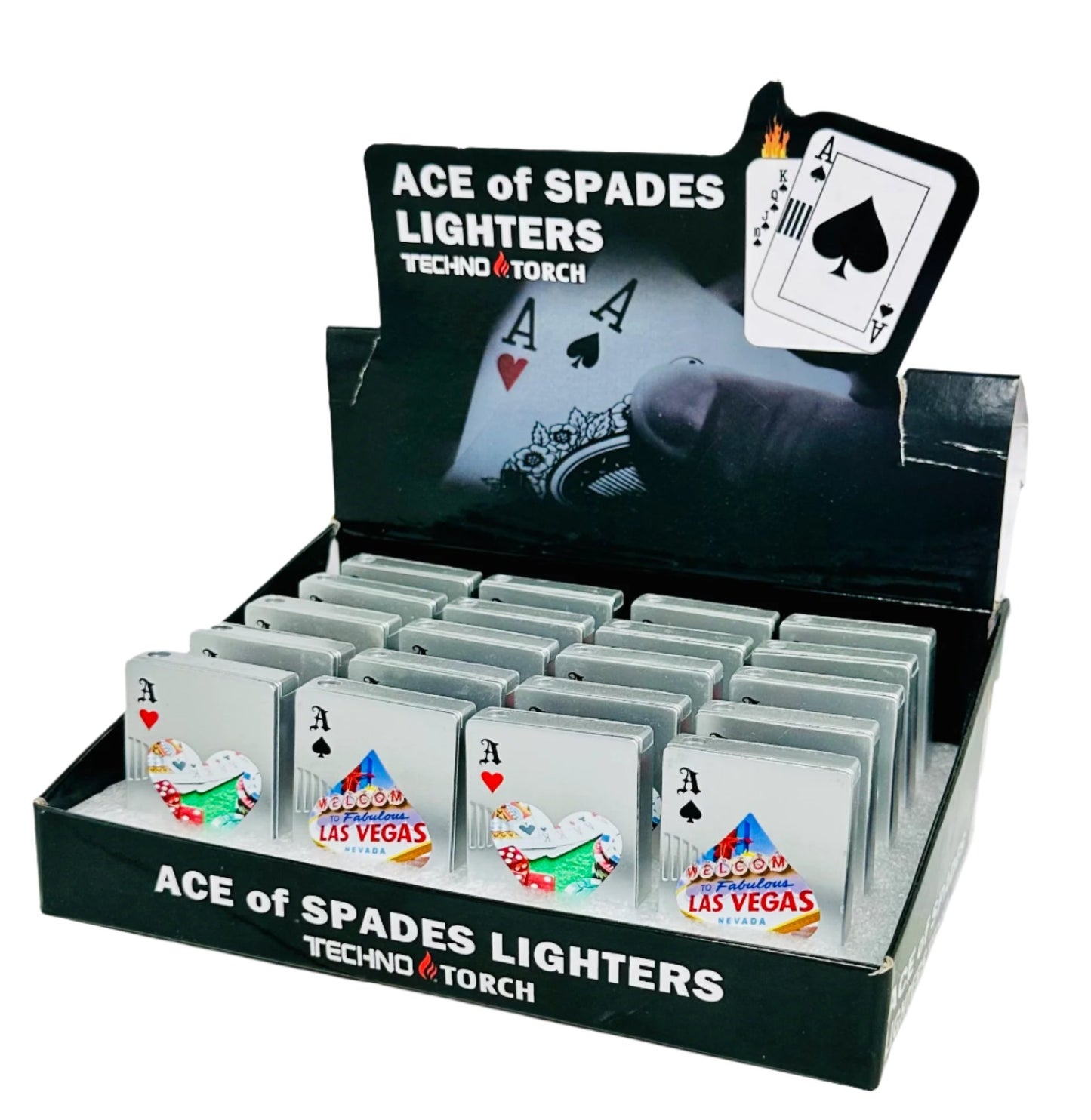 Techno Ace of Spades lighter 20ct #09289