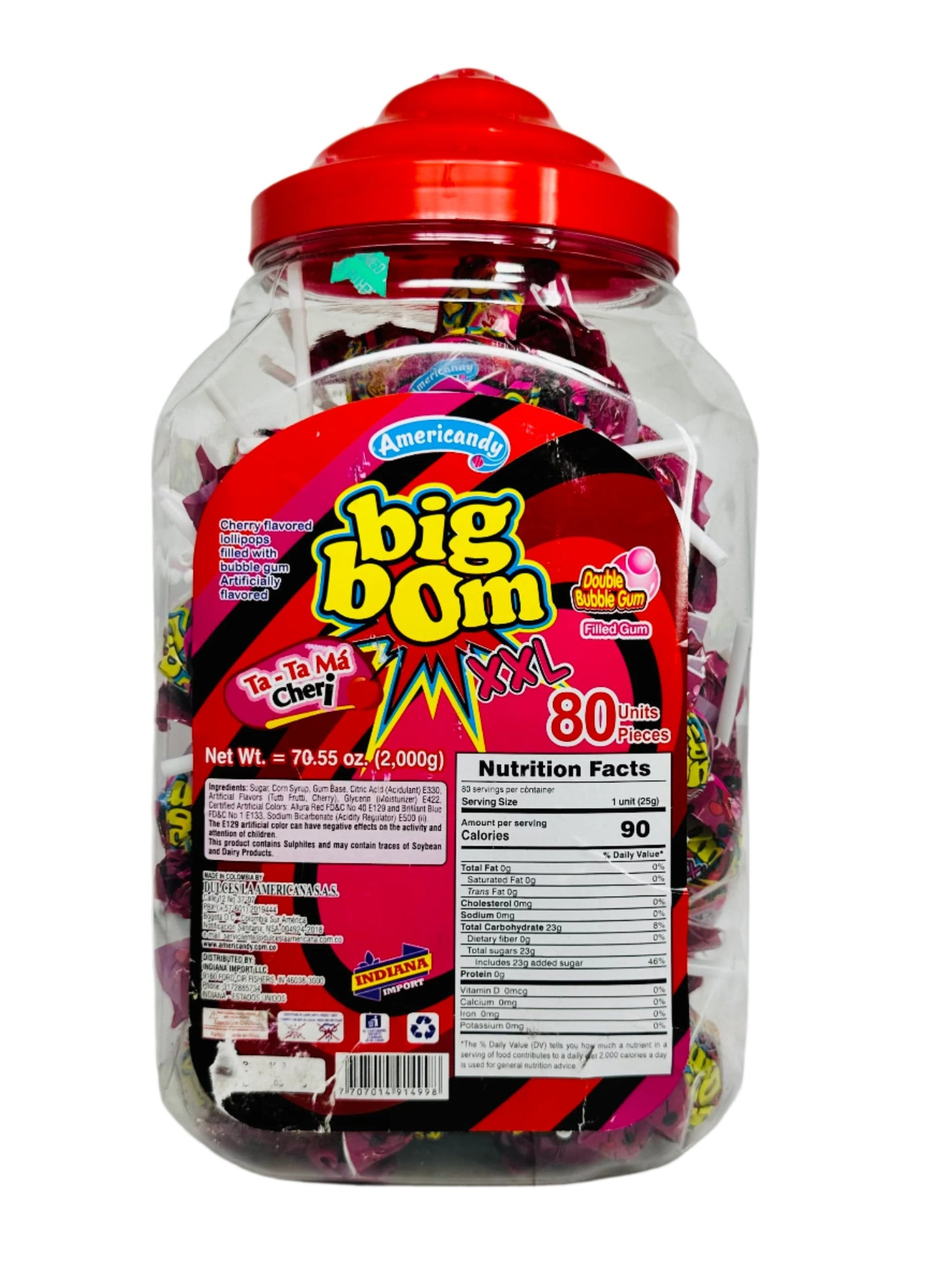 Big Bom Lollipop Jar 80ct