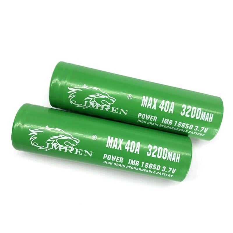 Imren 3200mah 3.7V 40A Green 2ct