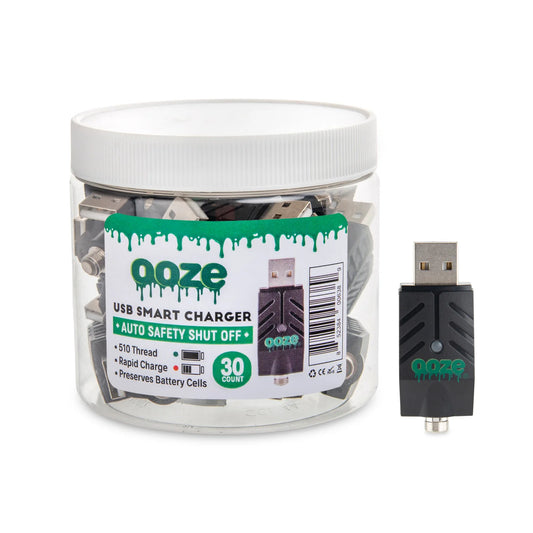 Ooze Smart USB Charger Tub 510 Thread Battery Chargers - 30ct