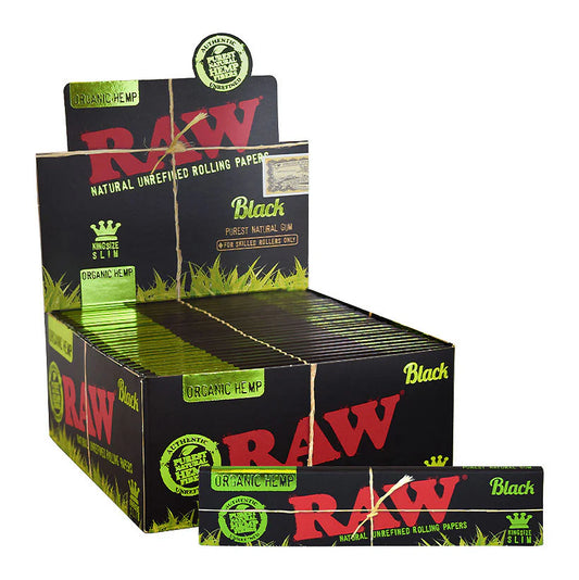 RAW Black Organic Hemp Kingsize slim 50pk