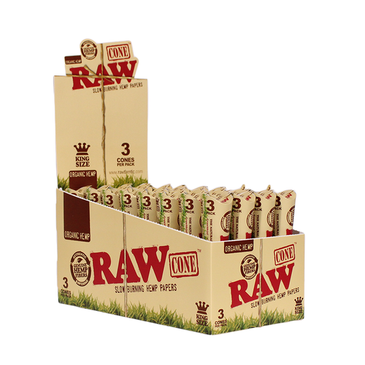 Raw Organic Hemp Cone 3pk