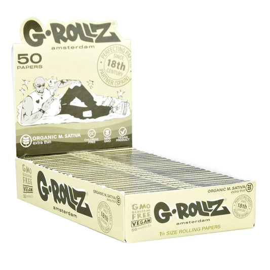 G-Rollz Organic Sativa Extra Thin 50 1 1/4 Papers 25pk