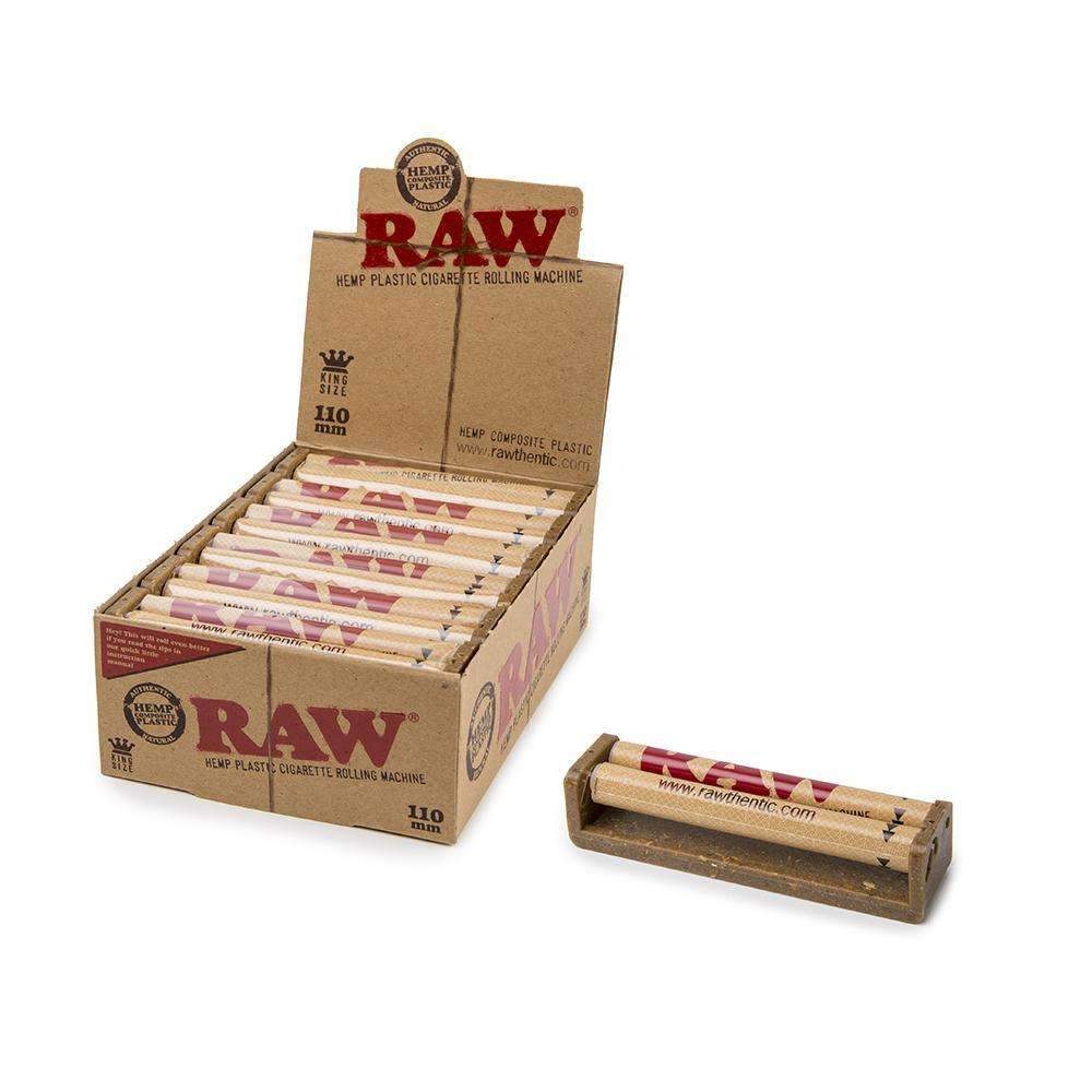 Raw 110mm Hemp Plastic Adjustable Rolling Machine 12ct