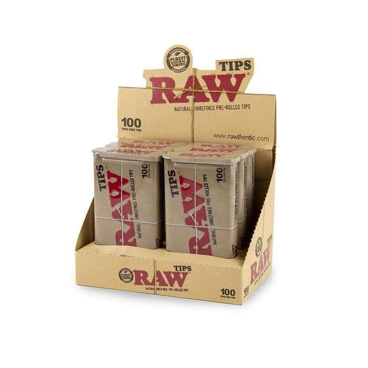 RAW Pre-Rolled Tips 100ct 6 Tin