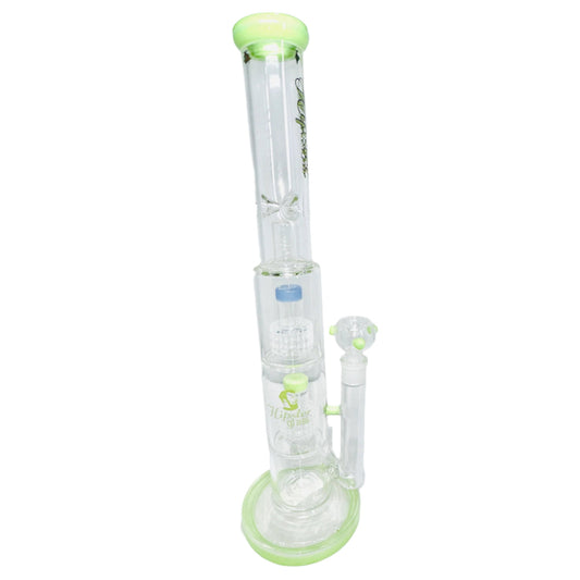 PH008 Straight Tube Honeycomb Swiss perc Waterpipe 20"