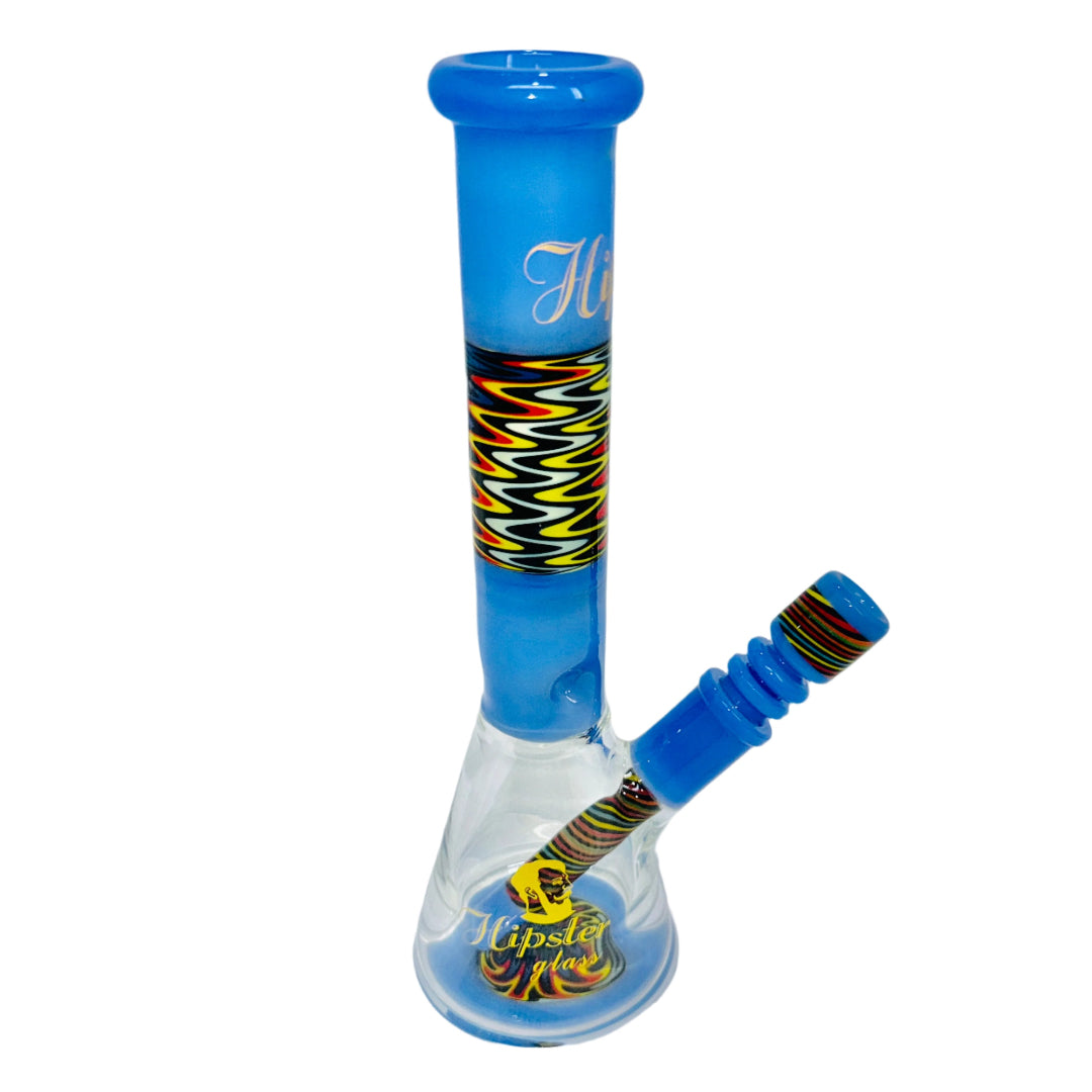 YX009 Shaded Flame Waterpipe 11"