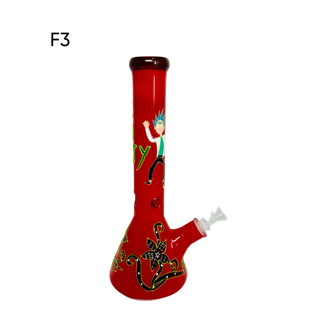 F3 Red-Black Design Waterpipe