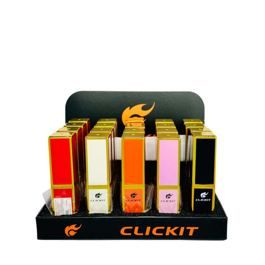 GH9094 Click it Lipstick Slide flame lighter 20ct