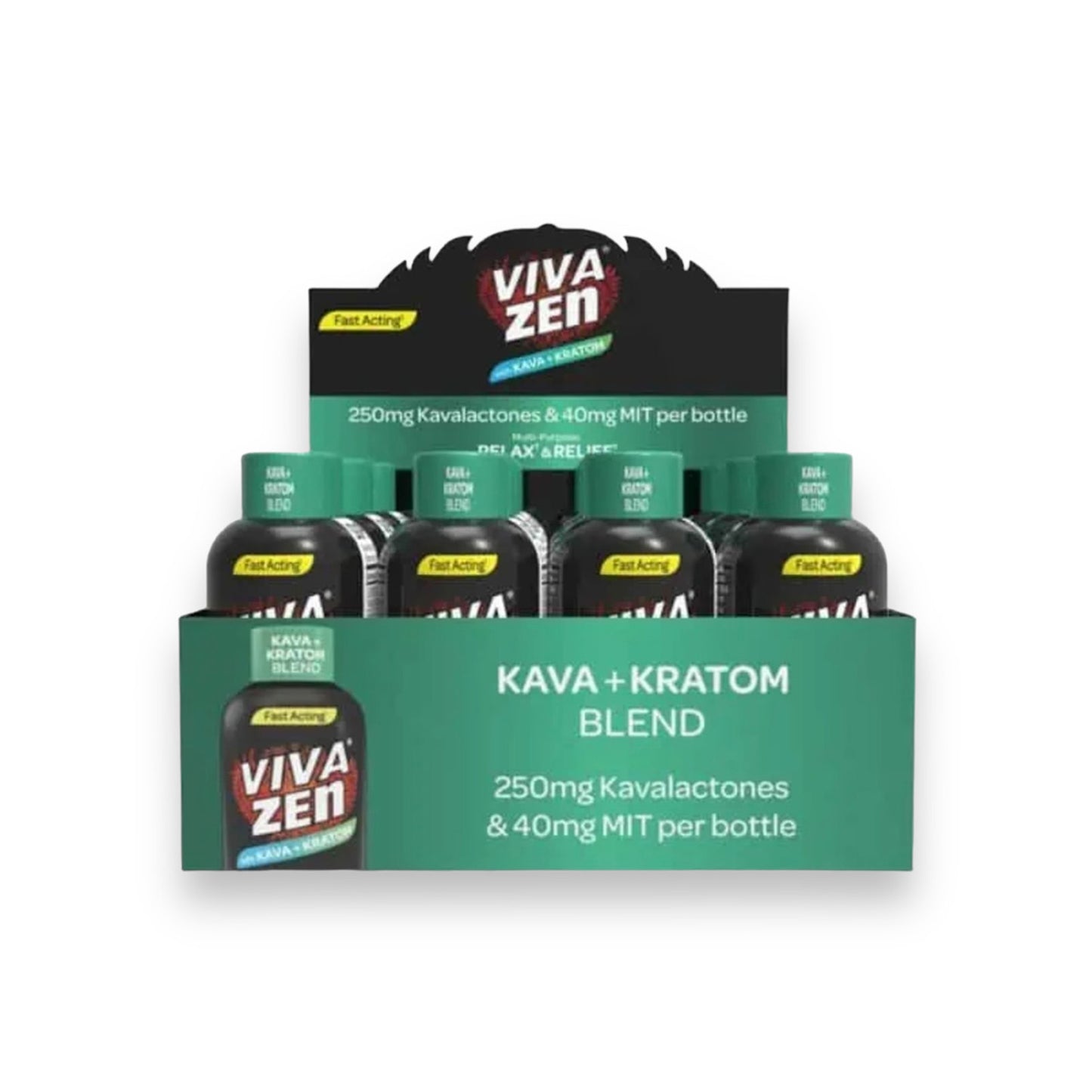 Viva Zen Kava+Kratom Shots 12ct/box