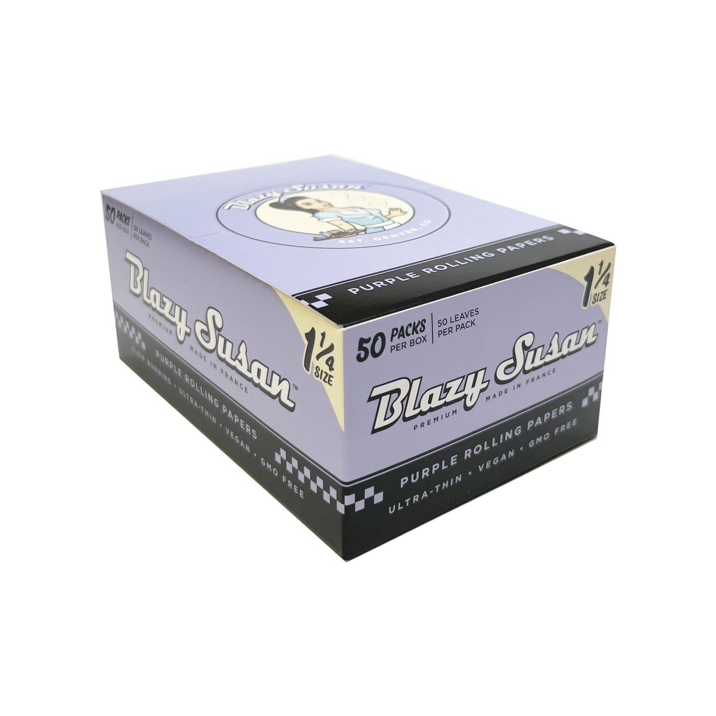 Blazy Susan Purple Rolling Paper 1-1/4| Kingsize