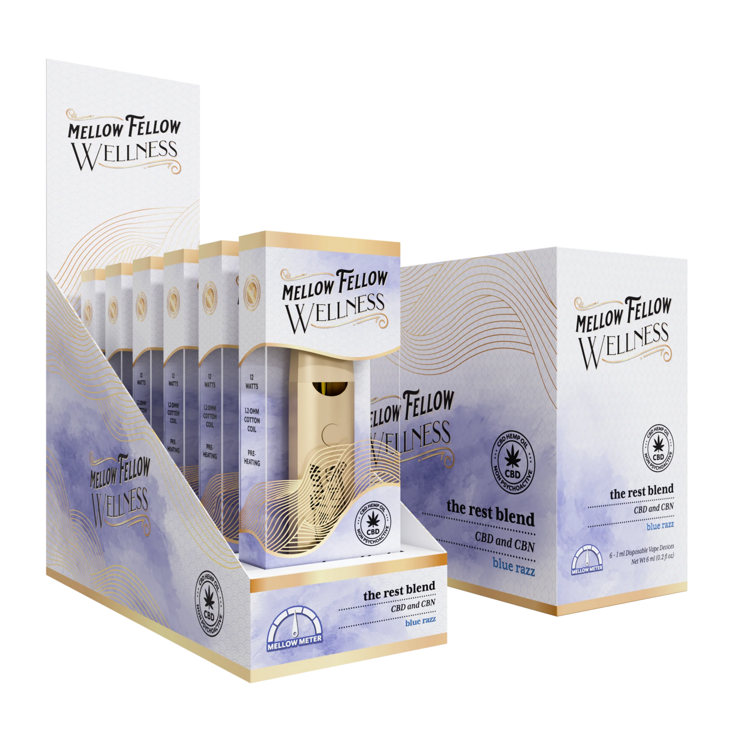 Mellow Fellow Wellness CBD Disposable 1ml 6ct