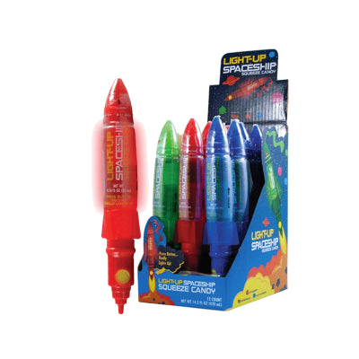 Lightup Spaces Ship Squeeze Candy 12ct