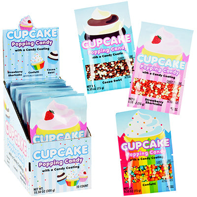 Cupcake Coated Popping Candy 20ct