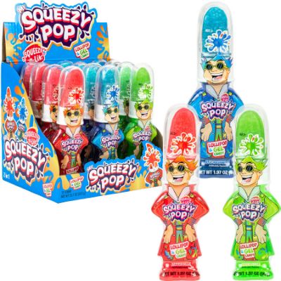 Squeezy Pop Candy Toy 12Ct