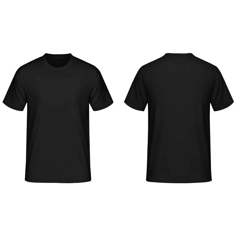 Harlem T-Shirts Black Round Neck 6ct