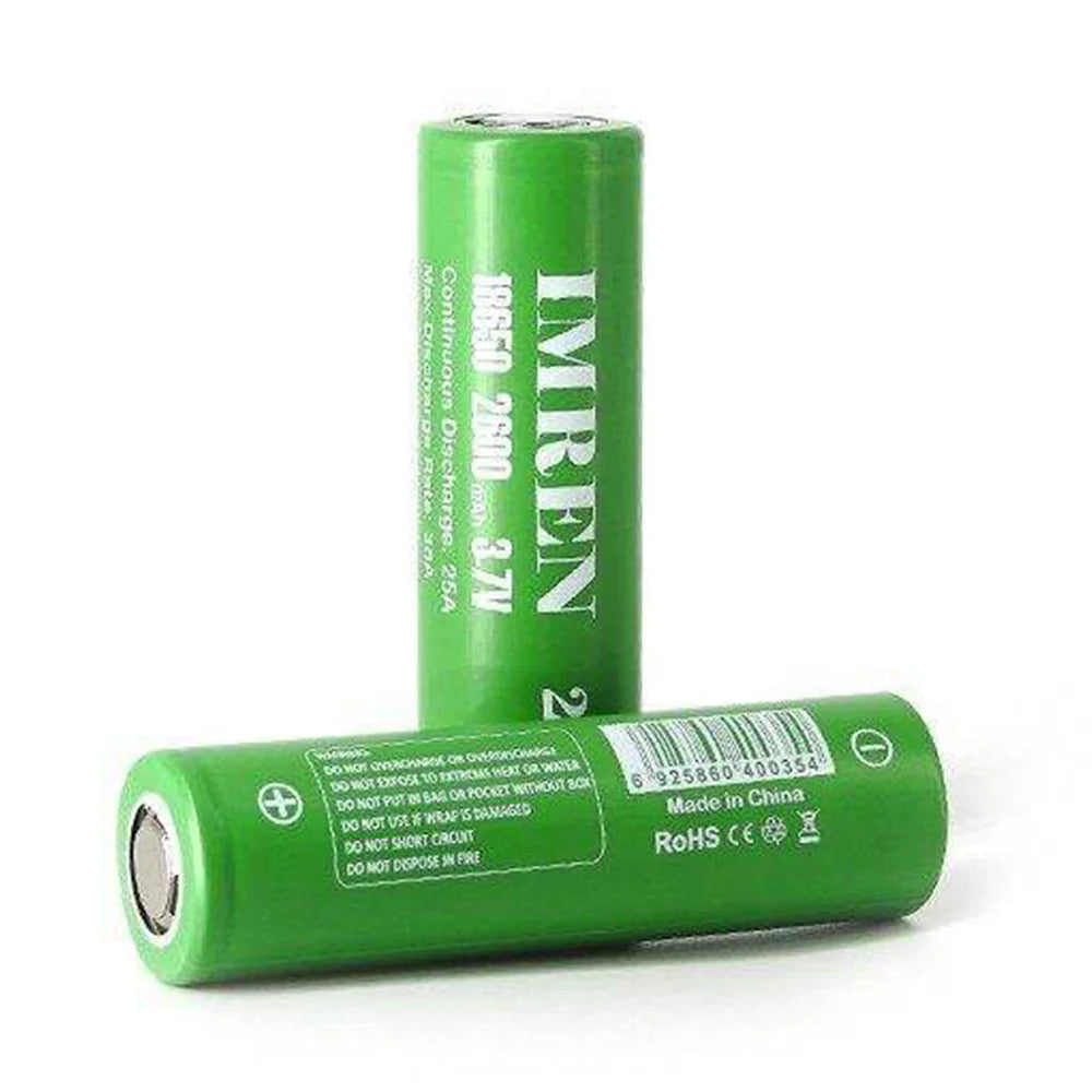 Imren Green 2600mah 3.7V Battery 2ct