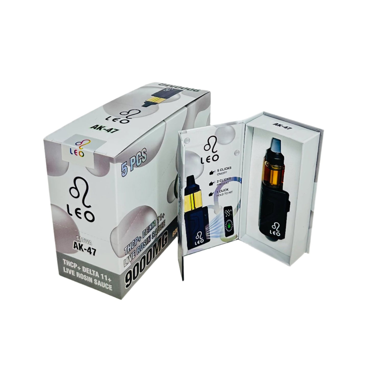 Leo ThcP+Delta 11+Live Rosin Sauce Disposable 9ml 5ct