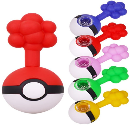 HP5016 Pokemon Ball Silicone Handpipe