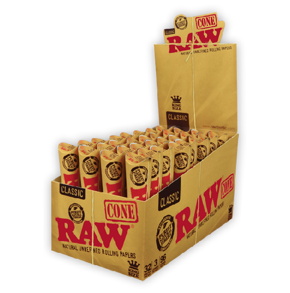 RAW Classic Kingsize Cones 3ct 32pk