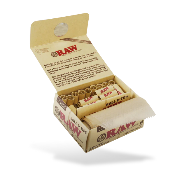 Raw Classic Masterpiece Rolling paper 11/4 size + Pre-rolled tips 24pk