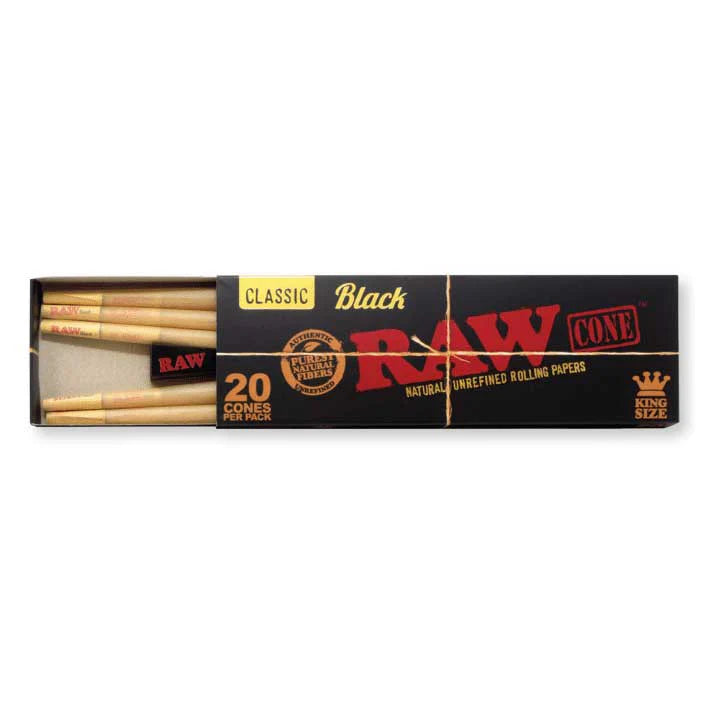 Raw Cone Black King size 20pk