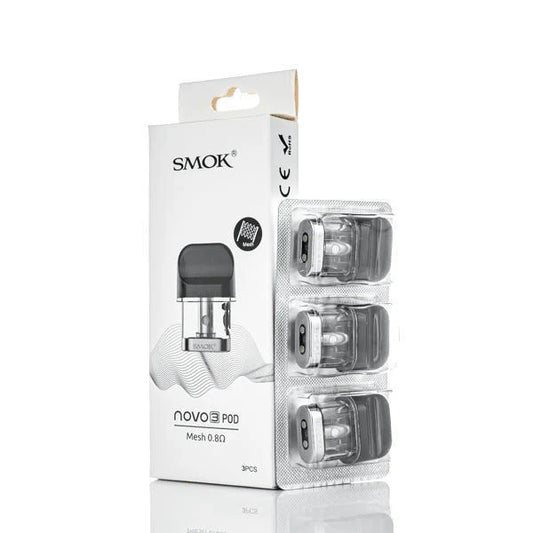 Smok Novo 3 Replacement Pods Mesh 0.8Ω 3pk